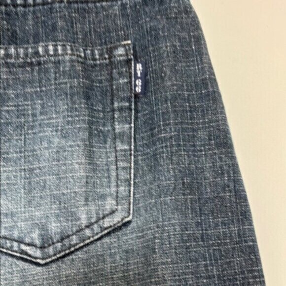 New] Route 66 (10) Cotton Blue Denim Knee-Length-Mini Zip Fly Jeans Skirt - Picture 6 of 8
